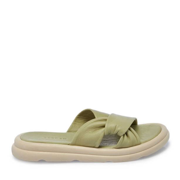 Yeşil Hakiki Deri Kadın Terlik - K25Y1TR67893-G81 