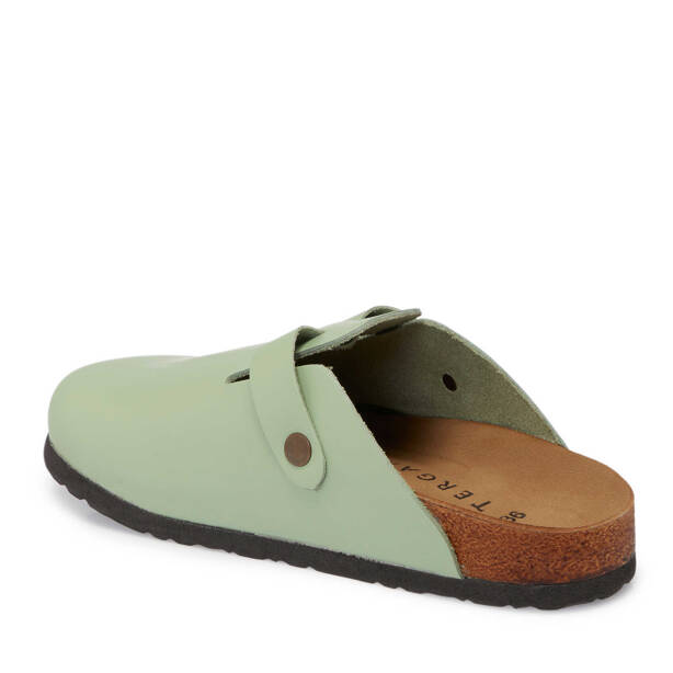 Yeşil Hakiki Deri Kadın Terlik - K25Y1TR68000-G81 - 3