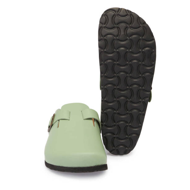 Yeşil Hakiki Deri Kadın Terlik - K25Y1TR68000-G81 - 4