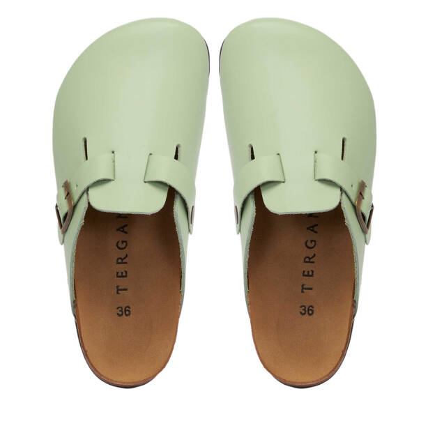 Yeşil Hakiki Deri Kadın Terlik - K25Y1TR68000-G81 - 5