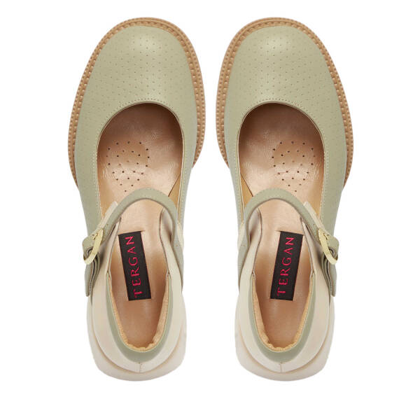 Yeşil Deri Kadın Topuklu Ayakkabı - K24I1AY67291-G81 - 5