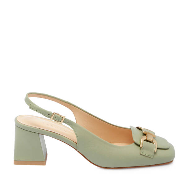 Yeşil Hakiki Deri Kadın Topuklu Ayakkabı - K25Y1AY67801-G81 - 1