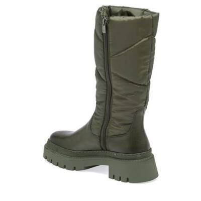  Yeşil Deri-Tekstil Kadın Casual Çizme - K23K1CM67025-T1V - 2