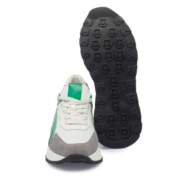 Yeşil Deri - Tekstil Kadın Sneaker - K24I1AY67111-Q5Z - Tergan