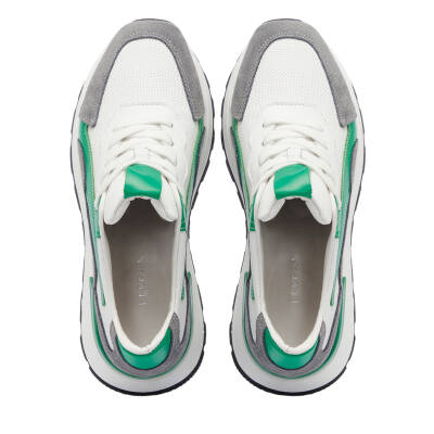  Yeşil Deri-Tekstil Kadın Sneaker - K24I1AY67111-Q5Z - 5
