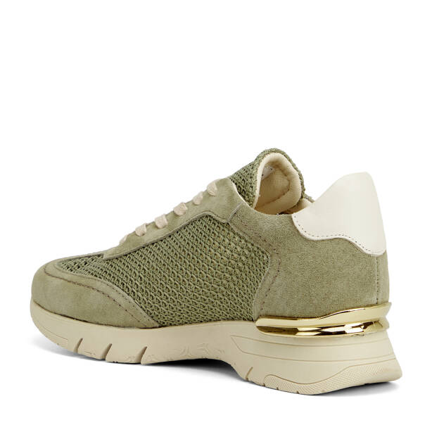 Yeşil Deri-Tekstil Kadın Sneaker - K26I1AY68621-S2W - 4