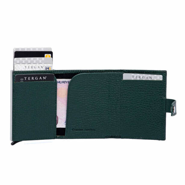 Yeşil Hakiki Deri Unisex Kredi Kartlık - S1KK00000263-I5T - 3
