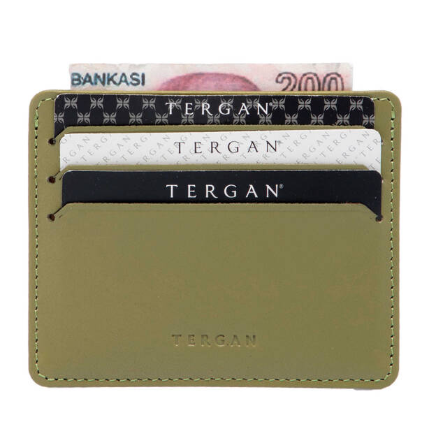 Yeşil Hakiki Deri Unisex Kredi Kartlık - S1KK00001050-J2G - 3