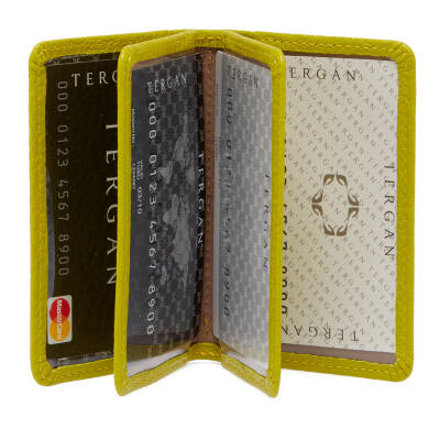 Yeşil Deri Unisex Kredi Kartlık - S1KK00001601-T7A - 2
