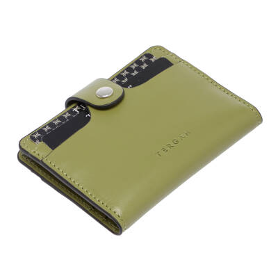  Yeşil Deri Unisex Kredi Kartlık - S1KK00001653-J2G 