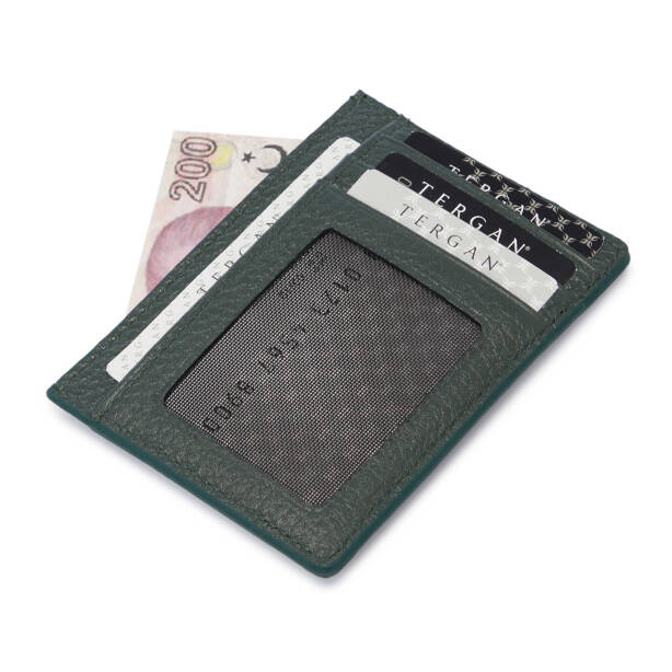 Yeşil Deri Unisex Kredi Kartlık - S1KK00001676-I5T - 2