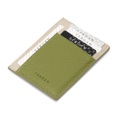 Yeşil Deri Unisex Kredi Kartlık - S1KK00001676-V1A 