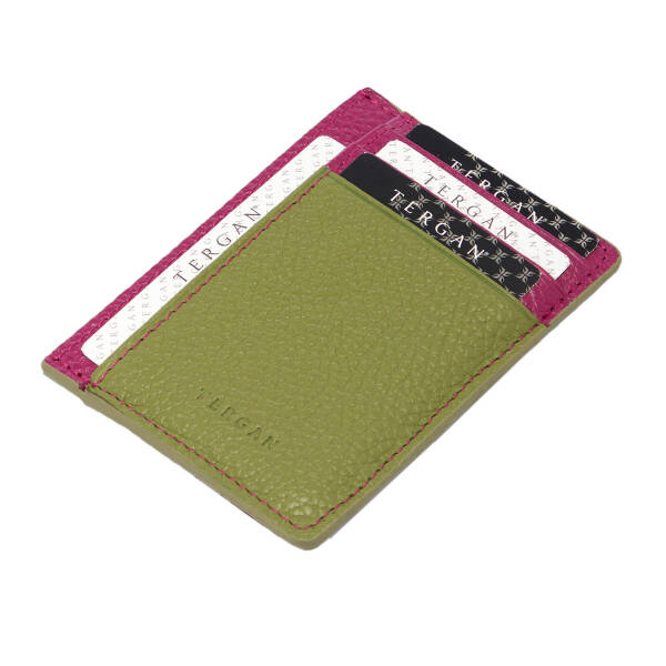 Yeşil Deri Unisex Kredi Kartlık - S1KK00001676-V5G - 1