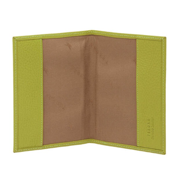 Yeşil Deri Unisex Pasaportluk - S1PS00001200-T7A - Tergan