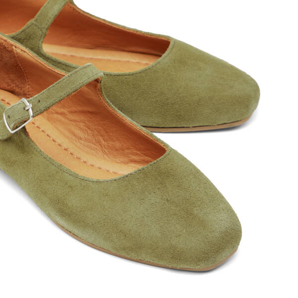 Yeşil Hakiki Deri Kadın Babet - K26I1BB68437-O48 - 3