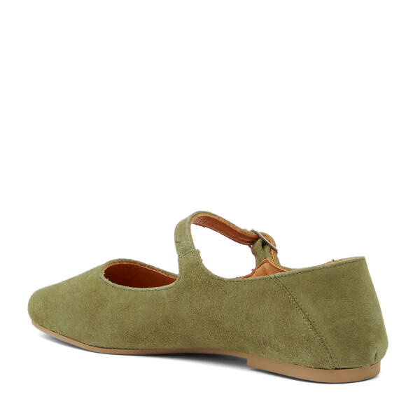 Yeşil Hakiki Deri Kadın Babet - K26I1BB68437-O48 - 4