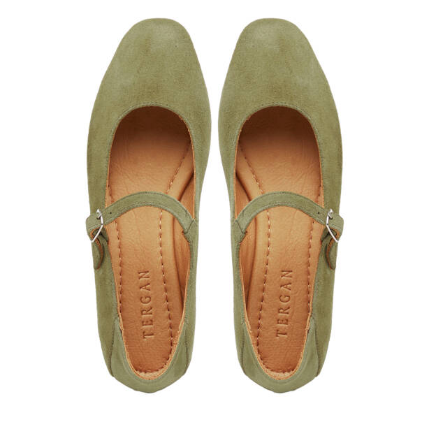 Yeşil Hakiki Deri Kadın Babet - K26I1BB68437-O48 - 5