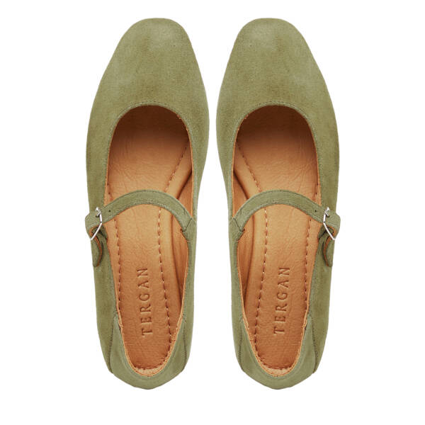 Yeşil Hakiki Deri Kadın Babet - K26I1BB68437-O48 - 5