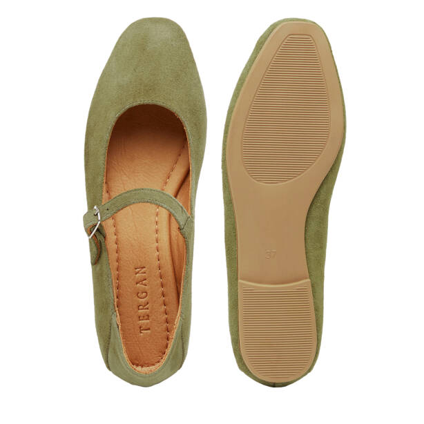 Yeşil Hakiki Deri Kadın Babet - K26I1BB68437-O48 - 6