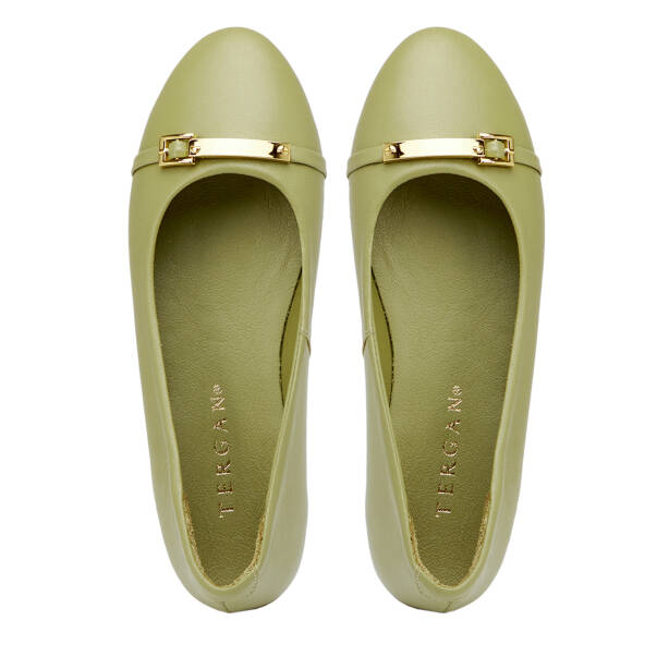 Yeşil Hakiki Deri Kadın Babet - K26I1BB68481-G81 - 5