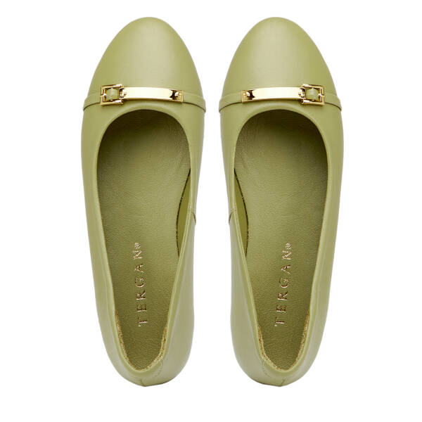 Yeşil Hakiki Deri Kadın Babet - K26I1BB68481-G81 - 5