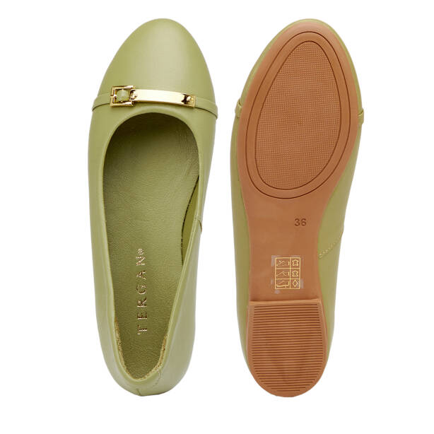 Yeşil Hakiki Deri Kadın Babet - K26I1BB68481-G81 - 6