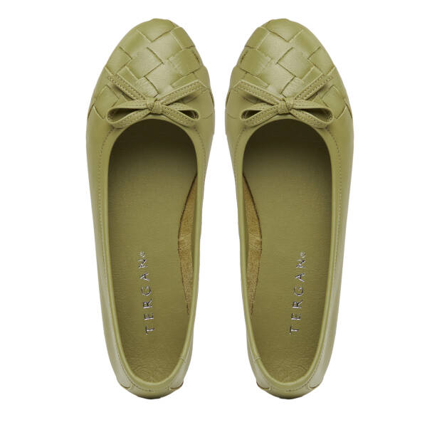 Yeşil Hakiki Deri Kadın Babet - K26I1BB68482-G81 - 5