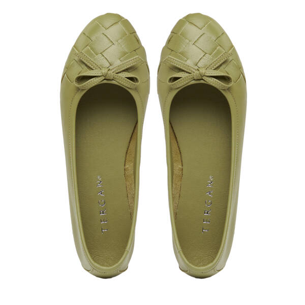 Yeşil Hakiki Deri Kadın Babet - K26I1BB68482-G81 - 5