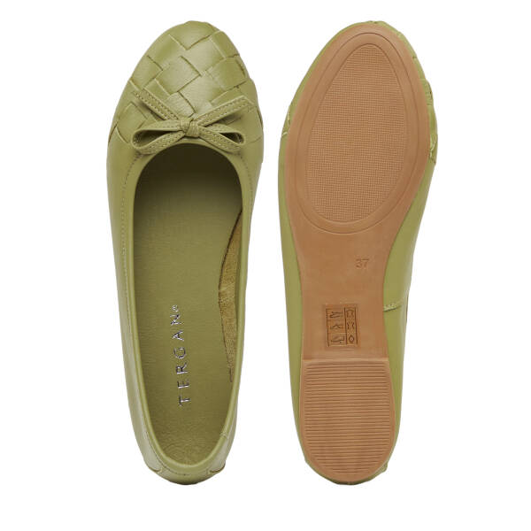 Yeşil Hakiki Deri Kadın Babet - K26I1BB68482-G81 - 6