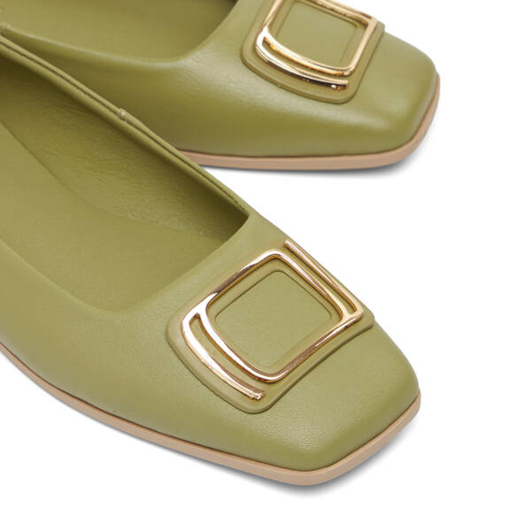 Yeşil Hakiki Deri Kadın Babet - K26I1BB68483-G81 - 3