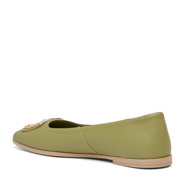 Yeşil Hakiki Deri Kadın Babet - K26I1BB68483-G81 - 4