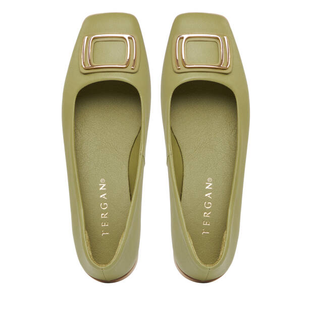 Yeşil Hakiki Deri Kadın Babet - K26I1BB68483-G81 - 5