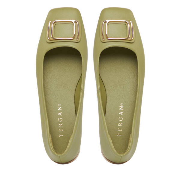 Yeşil Hakiki Deri Kadın Babet - K26I1BB68483-G81 - 5