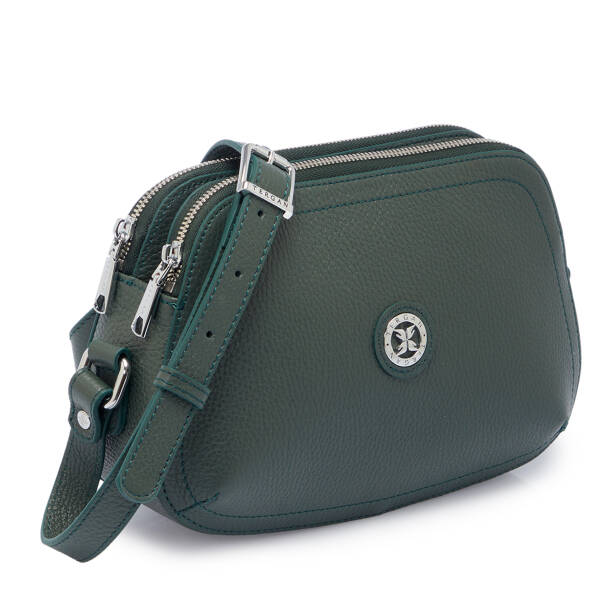 Yeşil Hakiki Deri Kadın Çapraz Askılı Çanta - S25K1BC78865-I5T - 2