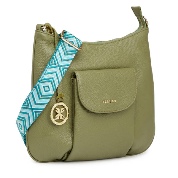 Yeşil Hakiki Deri Kadın Çapraz Askılı Çanta - S26Y1BC80409-U5V - 2