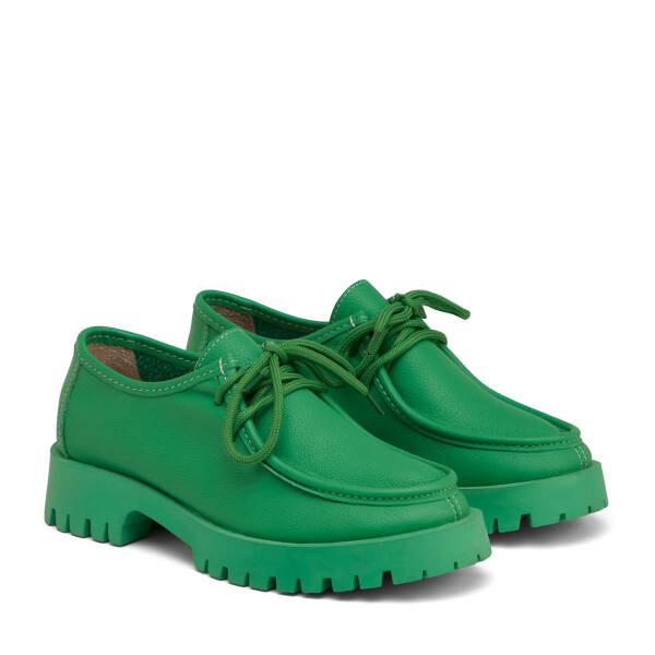 Yeşil Hakiki Deri Kadın Makosen - K25S1AY68173-C47 - 2