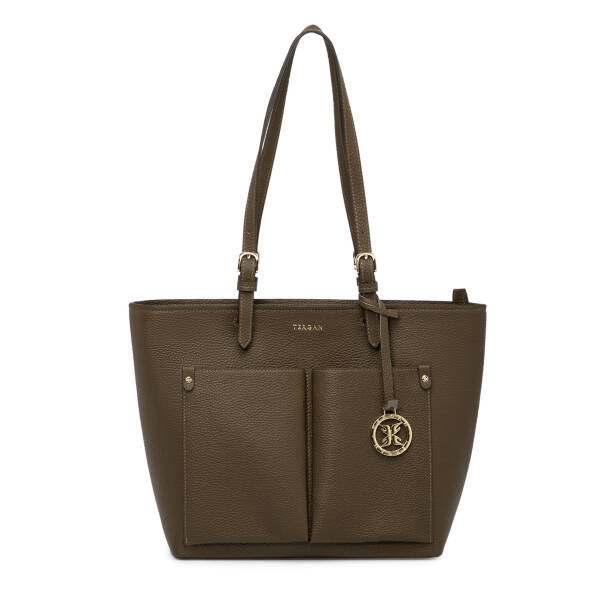 Yeşil Hakiki Deri Kadın Omuz Çantası - S25K1BC80529-T7N 