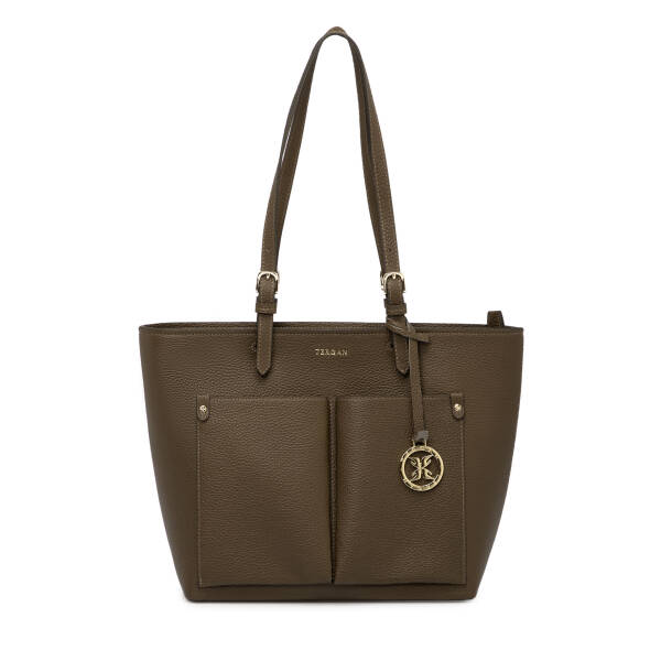 Yeşil Hakiki Deri Kadın Omuz Çantası - S25K1BC80529-T7N - 1