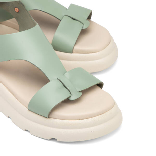 Yeşil Hakiki Deri Kadın Sandalet - K25Y1SN67991-Q5R - 3
