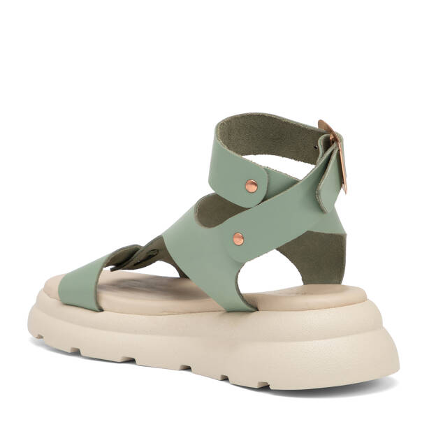 Yeşil Hakiki Deri Kadın Sandalet - K25Y1SN67991-Q5R - 4