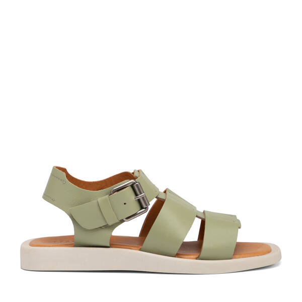Yeşil Hakiki Deri Kadın Sandalet - K25Y1SN68107-G81 - 1