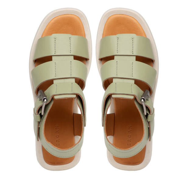Yeşil Hakiki Deri Kadın Sandalet - K25Y1SN68107-G81 - 5