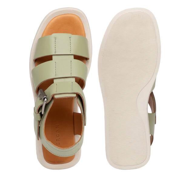 Yeşil Hakiki Deri Kadın Sandalet - K25Y1SN68107-G81 - 6