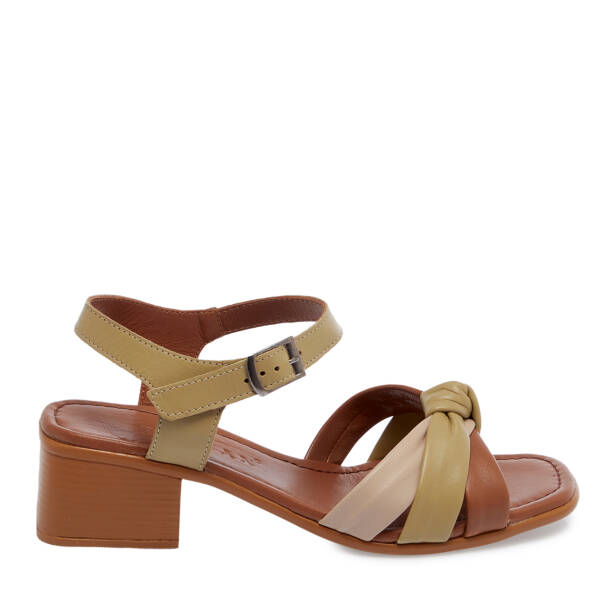 Yeşil Hakiki Deri Kadın Sandalet - K26Y1SN68369-G81 - 3
