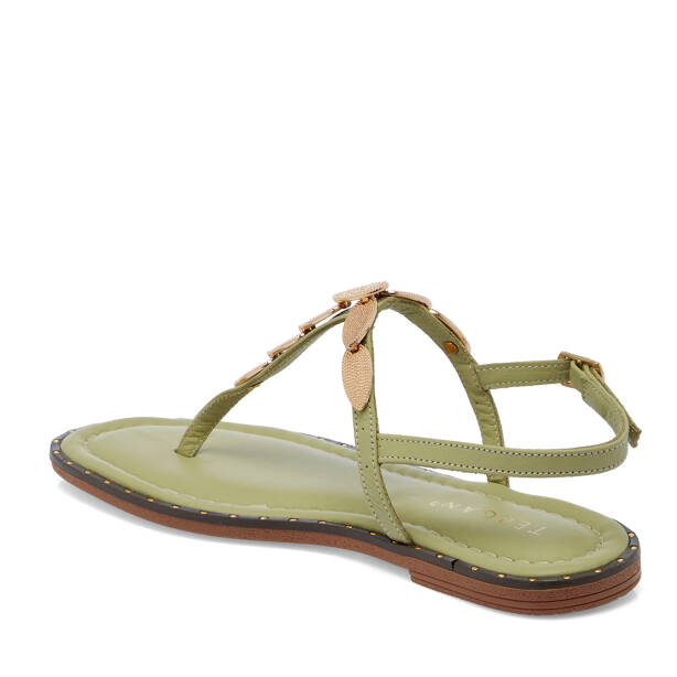 Yeşil Hakiki Deri Kadın Sandalet - K26Y1SN68430-S1J - 2