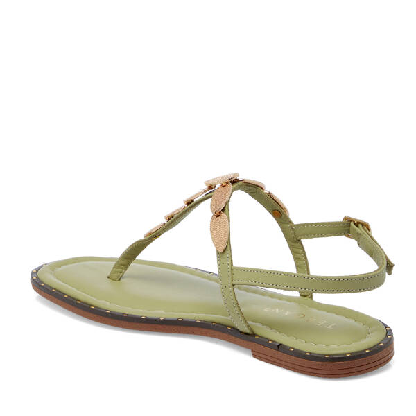 Yeşil Hakiki Deri Kadın Sandalet - K26Y1SN68430-S1J - 2