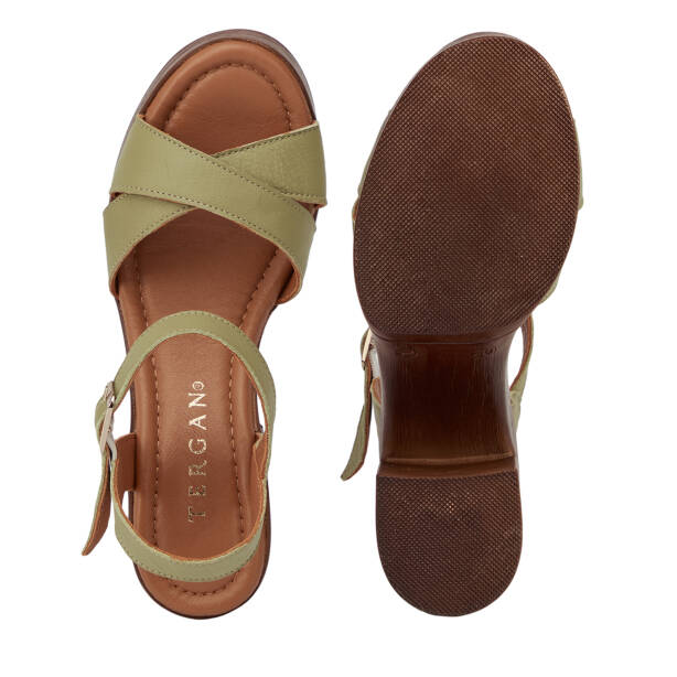 Yeşil Hakiki Deri Kadın Sandalet - K26Y1SN68477-G81 - 6