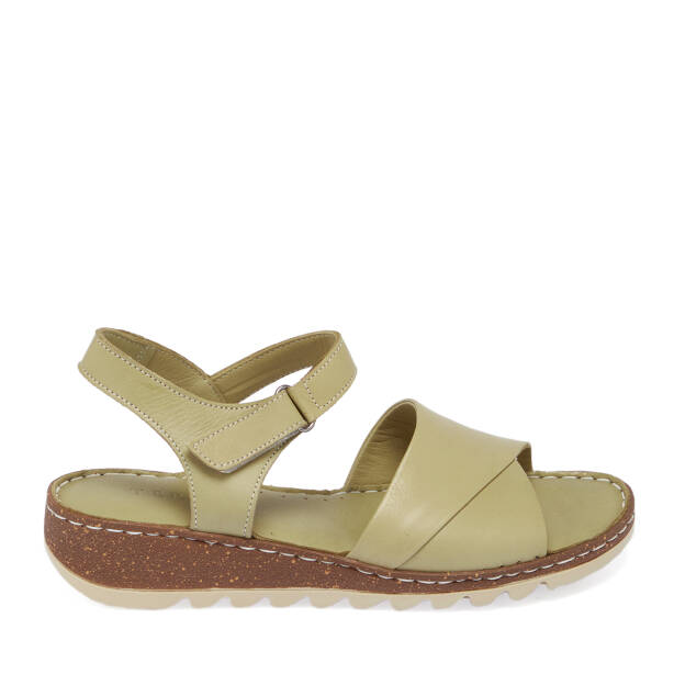 Yeşil Hakiki Deri Kadın Sandalet - K26Y1SN68501-G81 