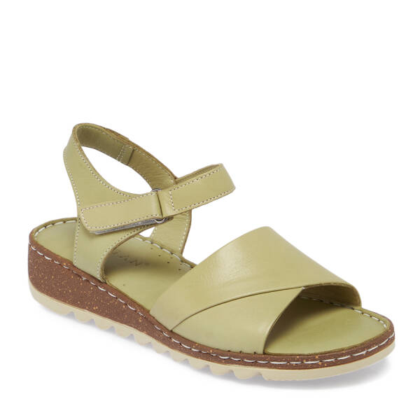 Yeşil Hakiki Deri Kadın Sandalet - K26Y1SN68501-G81 - 2