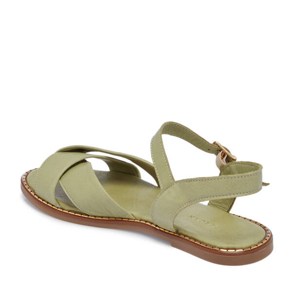 Yeşil Hakiki Deri Kadın Sandalet - K26Y1SN68581-G81 - 2